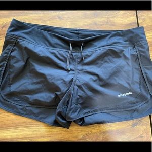 Black Patagonia running shorts
